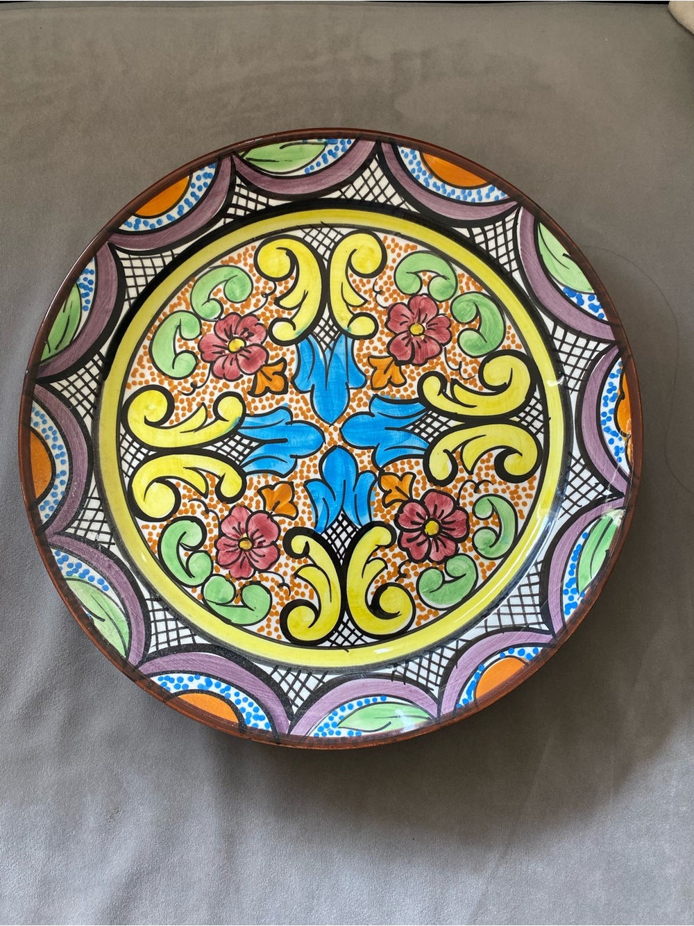 Saljo-Crespo Hand Painted Decorative Plate Made in Spain